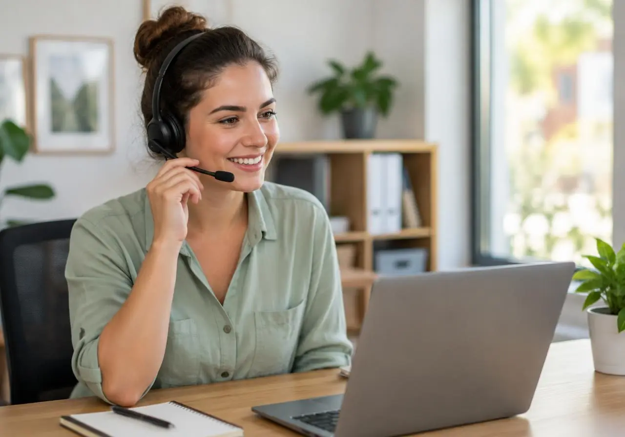 A care coordinator on the phone