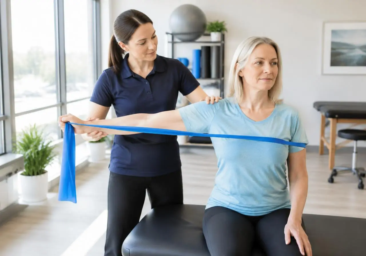 A physical therapy session